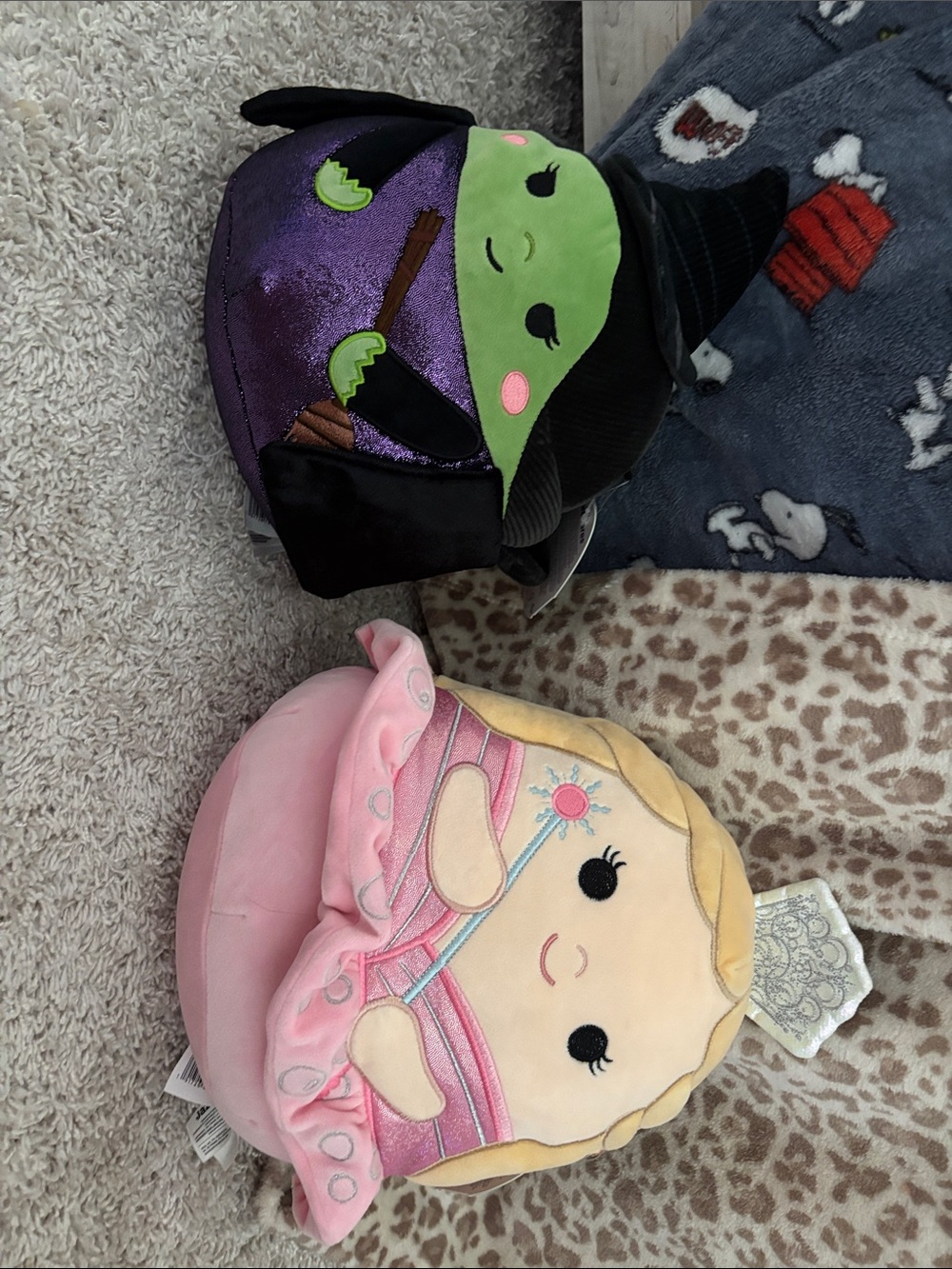 Plush Witch and Princess Kids Toy Set - Pink & Green alphaba and Glenda (Wicked)